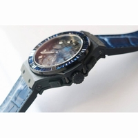 Big Bang All Black FC /Sq Blue Diam Black dial Blue Strap A7750 