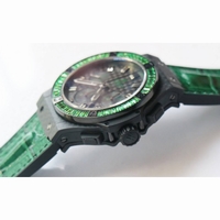 Big Bang All Black FC /Sq Green Diam Black dial Green Strap A7750 