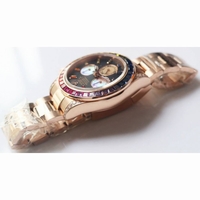 Daytona 116595RBOW Rainbow Crystal Black Dial RG Bracelet A4130 BP