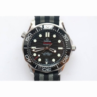 Seamaster 300M SS Best Edition Black Dial Black Ceramic Bezel Nylon Strap A8800 VSF