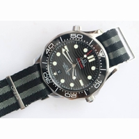 Seamaster 300M SS Best Edition Black Dial Black Ceramic Bezel Nylon Strap A8800 VSF