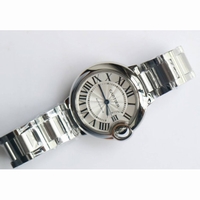 Ballon Bleu 33mm SS 1:1 Best Edition Pink & White Textured Dial on SS Bracelet Cal.076 AF 