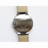 Ballon Bleu 33mm SS 1:1 Best Edition Pink & White Textured Dial Leather Strap Cal.076 AF 