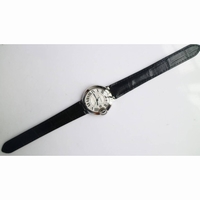 Ballon Bleu 33mm SS 1:1 Best Edition Pink & White Textured Dial Leather Strap Cal.076 AF 