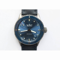Fifty Fathoms Bathyscaphe Ceramic  1:1 Best Edition Blue Dial Blue Sail-Canvas Strap A1315 ZF 