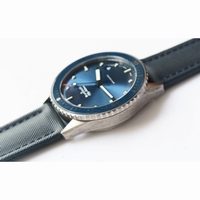 Fifty Fathoms Bathyscaphe Ceramic  1:1 Best Edition Blue Dial Blue Sail-Canvas Strap A1315 ZF 