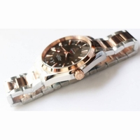 Aqua Terra 150M GMT SS/RG 1:1 Best Edition Brown Textured Dial TT Bracelet A8605 Super Clone  VSF