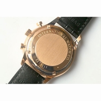 IWC Portuguese Chrono IW371415 RG Black Dial Gold Marker Brown Leather ZF IWC79350 V2