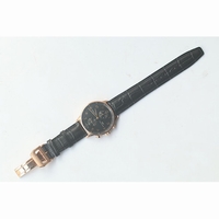 IWC Portuguese Chrono IW371415 RG Black Dial Gold Marker Brown Leather ZF IWC79350 V2
