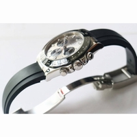 Daytona 116519 LN 904L 1:1 Best Edition Sliver Gray Dial Rubber Strap A4130 Super Clone ARF 