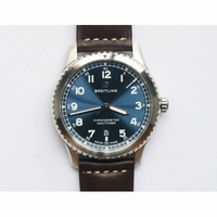 Navitimer 8 Automatic 41mm 1:1 Best Edition Blue Dial Leather Strap A2824 ZF 