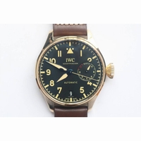 Big Pilot IW501005 Real Bronze 1:1 Best Edition Black Dial Leather Strap A52000  ZF