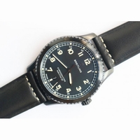 Navitimer 8 Automatic 41mm Black Steel 1:1 Best Edition Black Dial Black Leather Strap A2824 ZF 