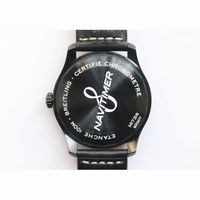 Navitimer 8 Automatic 41mm Black Steel 1:1 Best Edition Black Dial Black Leather Strap A2824 ZF 