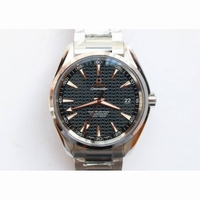 Aqua Terra 150M SS 1:1 Best Edition Blue Wave Textured Dial RG Hand SS Bracelet A8500 Super Clone VSF 
