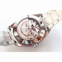 Aqua Terra 150M SS 1:1 Best Edition Blue Wave Textured Dial RG Hand SS Bracelet A8500 Super Clone VSF 