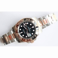 GMT-Master II 126711CHNR Real Black/Brown Ceramic Bezel 904L/RG Best Edition Black Dial 904L Bracelet A2836 GMF
