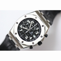 AP Royal Oak Chronograph Classic Black Theme Leather JF