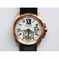 Calibre de Cartier Diver RG  1:1 Best Edition White Dial  Black Rubber Strap 23J Movement JF