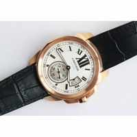 Calibre de Cartier Diver RG  1:1 Best Edition White Dial  Black Rubber Strap 23J Movement JF