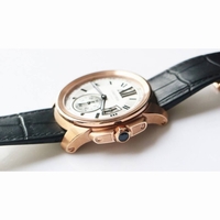 Calibre de Cartier Diver RG  1:1 Best Edition White Dial  Black Rubber Strap 23J Movement JF