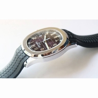 Aquanaut Jumbo 5167A SS 1:1 Best Edition Brown Dial Black Rubber Strap 324CS Free box ZF