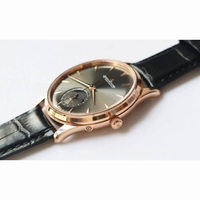 Master Ultra Thin Moon RG 1:1 Best Edition Gray Dial Black Leather Strap A925 ZF