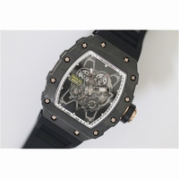 RM 035 Forge Carbon White Inner Bezel Skeleton Dial Rubber MIYOTA 9015