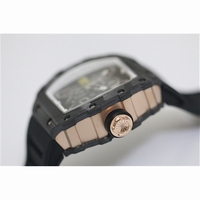 RM 035 Forge Carbon White Inner Bezel Skeleton Dial Rubber MIYOTA 9015