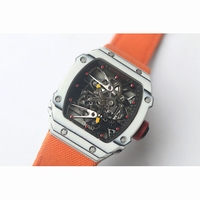 RM027-02 Rafael Nadal White Forge Carbon Bezel Skeleton Dial Orange Nylon Strap MIYOTA 6T51