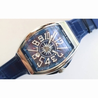 Vanguard V45 SS Best Edition Blue Textured Dial Blue Gummy Strap A2824 ABF