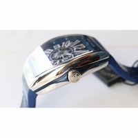 Vanguard V45 SS Best Edition Blue Textured Dial Blue Gummy Strap A2824 ABF