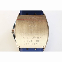 Vanguard V45 SS Full Diamonds Best Edition Blue Textured Dial Diamonds Markers Blue Gummy Strap A2824  ABF