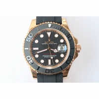 Yacht-Master 116655 RG 1:1 Best Edition Black Ceramic Bezel 904L Oysterflex Rubber Strap A2824 ARF 