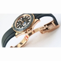Yacht-Master 116655 RG 1:1 Best Edition Black Ceramic Bezel 904L Oysterflex Rubber Strap A2824 ARF 