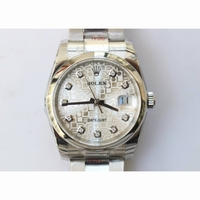DateJust 36 116234 Smooth Bezel V2 904L SS 1:1 Best Edition Diamond Silver Jubilee Dial Oyster Bracelet A2824 DJF