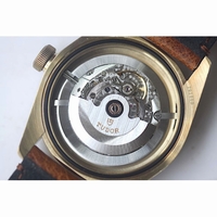 Heritage Black Bay Bronze Blue Dial Brown Leather XF A2824 Free Nato Strap