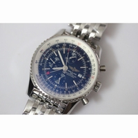 Breitling Navitimer Word GMT Black Bracelet "BP"