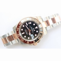 GMT-Master II 126711CHNR Black/Brown Ceramic Bezel SS/RG  Black Dial TT Bracelet bp 2813