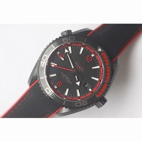 Planet Ocean Seamaster 45mm GMT Ceramic Black Dial Rubber BP A8906