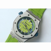 2017 Royal Oak Offshore Diver 15710 White & Green Dial XS Rubber Strap JF A3120 Free Rubber Strap