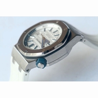 2017 Royal Oak Offshore Diver 15710 White & Green Dial XS Rubber Strap JF A3120 Free Rubber Strap