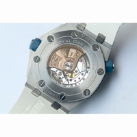 2017 Royal Oak Offshore Diver 15710 White & Green Dial XS Rubber Strap JF A3120 Free Rubber Strap