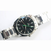 Aqua Terra 150M Master Chronometers 1:1 Best Edition Black Dial Green second hand on SS Bracelet A8900 Super Clone VSF 