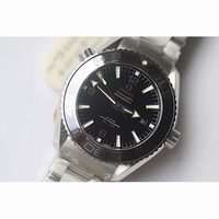 Omega Seamaster 600M Black Ceramic Bezel Silver Number Black Dial Leather OMF A8900
