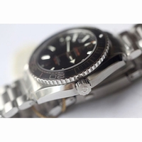 Omega Seamaster 600M Black Ceramic Bezel Silver Number Black Dial Leather OMF A8900