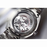 Omega Seamaster 600M Black Ceramic Bezel Silver Number Black Dial Leather OMF A8900