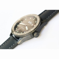 Fifty Fathoms Bathyscaphe DLC ZF 11 Best Edition Black Dial on Black Sail-Canvas Strap A1315