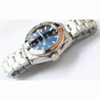Planet Ocean 43.5mm SS 1:1 Best Edition Black/Orange Bezel Black Dial SS Bracelet A8900 Super Clone VSF