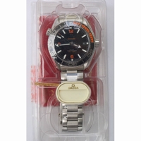 Planet Ocean 43.5mm SS 1:1 Best Edition Black/Orange Bezel Black Dial SS Bracelet A8900 Super Clone VSF